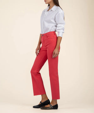 Kelsey High Rise Ankle Flare Strawberry - Eden Lifestyle