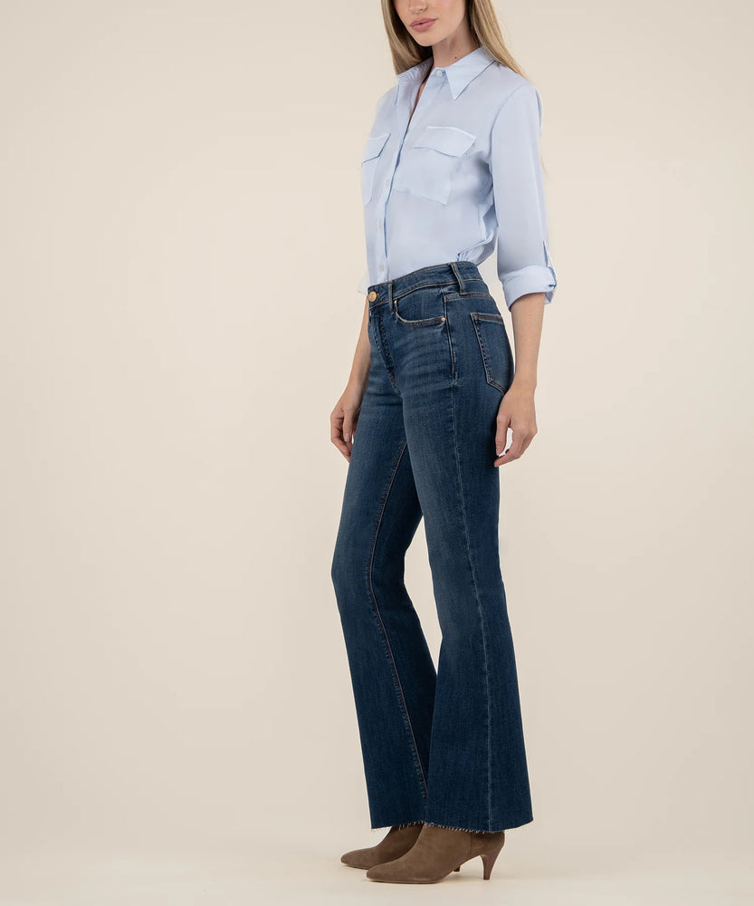 Kut from the Kloth Stella High Rise Super Flare  Decent Wash - Eden Lifestyle