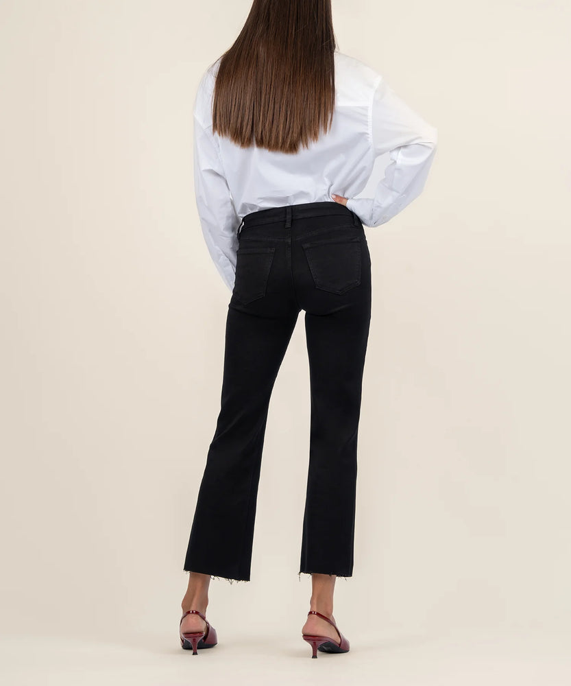 Kelsey Mid Rise Ankle Flare Black
