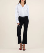 Kelsey Mid Rise Ankle Flare Black