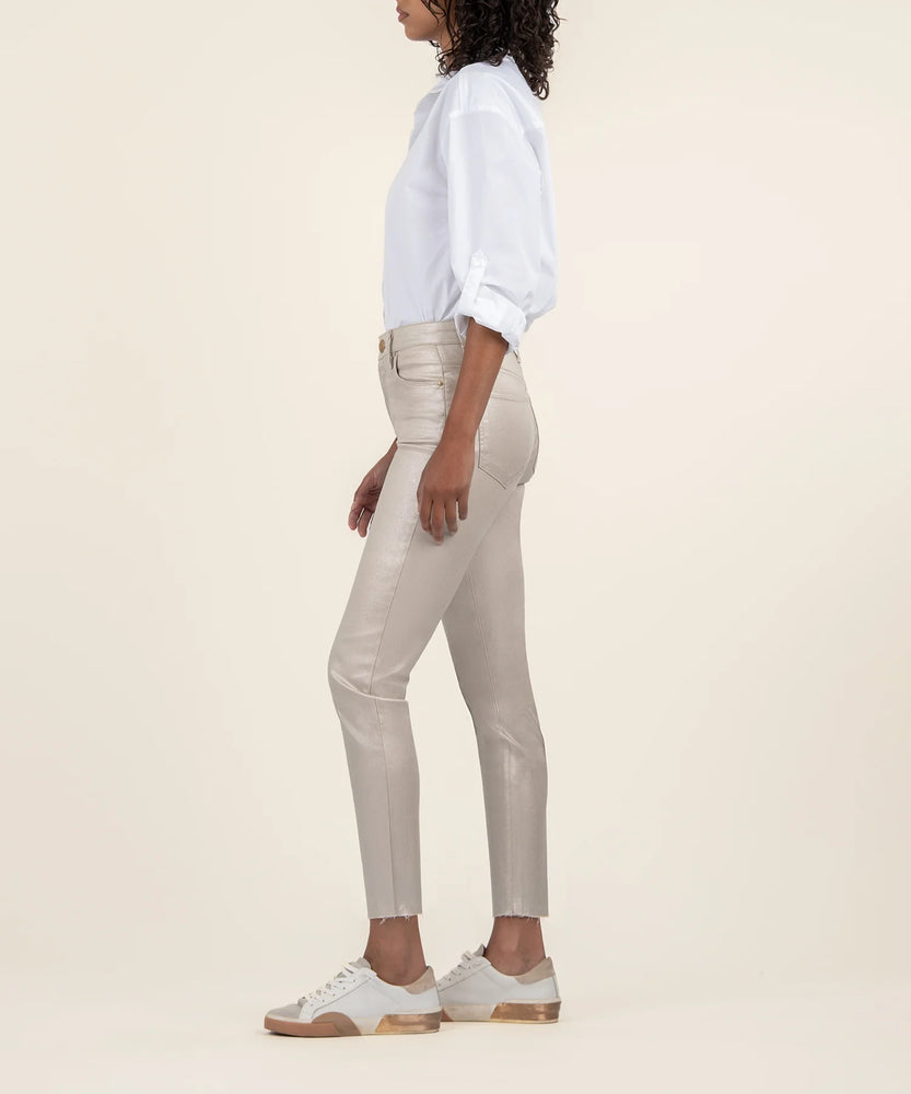 KUT from the Kloth Charlize Coated High Rise Cigarette Leg - Eden Lifestyle