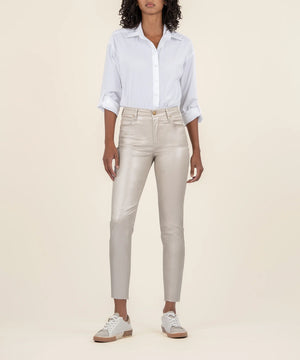 KUT from the Kloth Charlize Coated High Rise Cigarette Leg - Eden Lifestyle