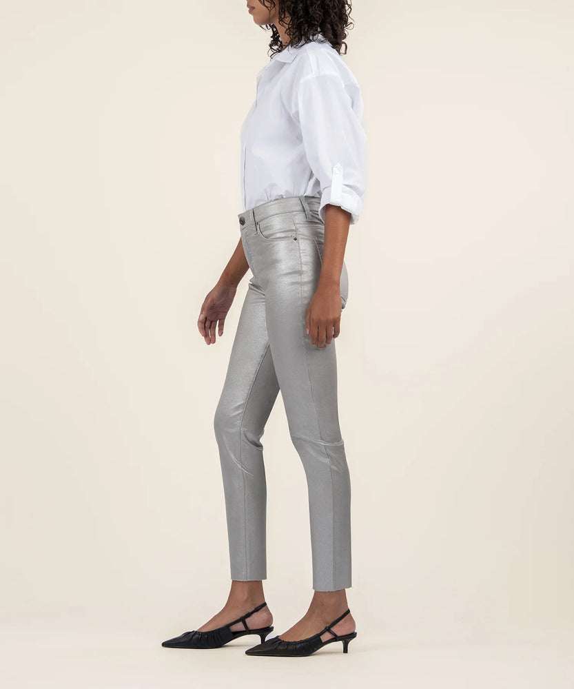 KUT from the Kloth Charlize Coated High Rise Cigarette Leg - Eden Lifestyle