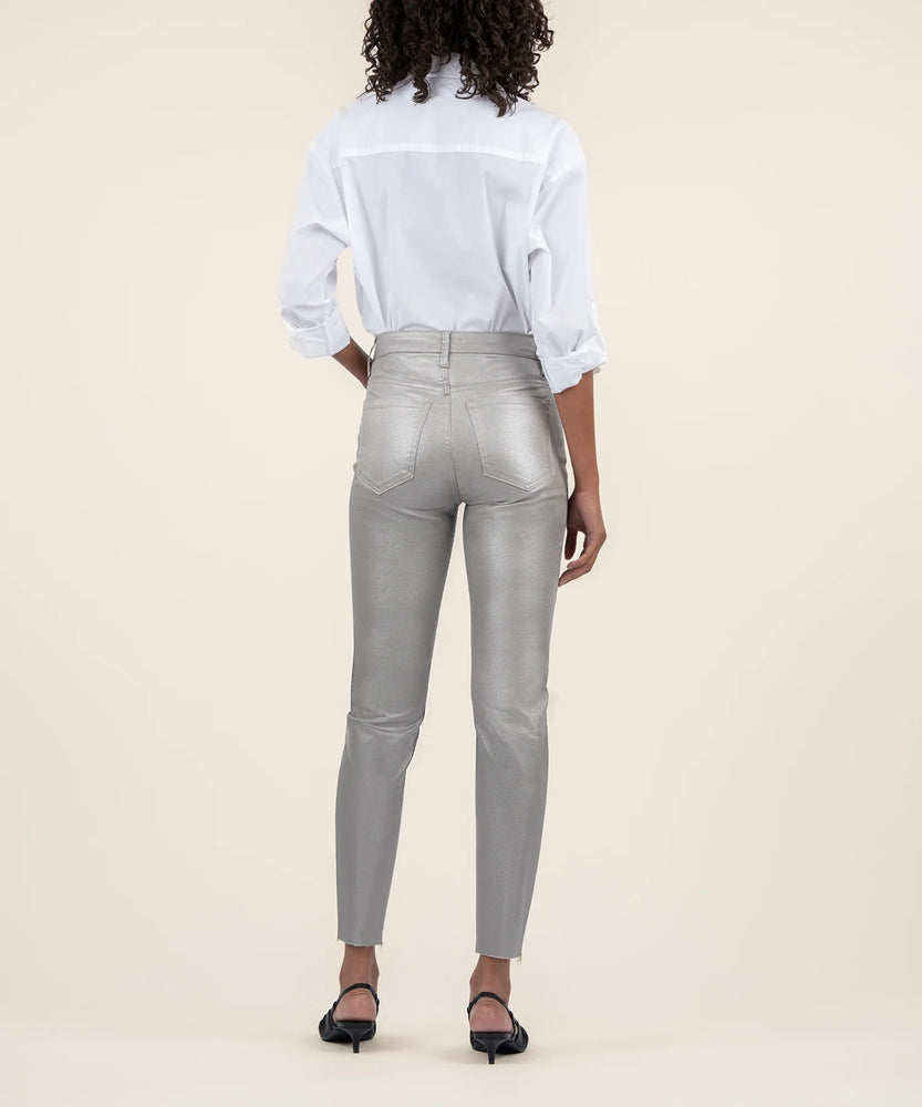 KUT from the Kloth Charlize Coated High Rise Cigarette Leg - Eden Lifestyle