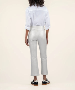 KUT from the Kloth Kelsey Coated High Rise Ankle Flare - Eden Lifestyle