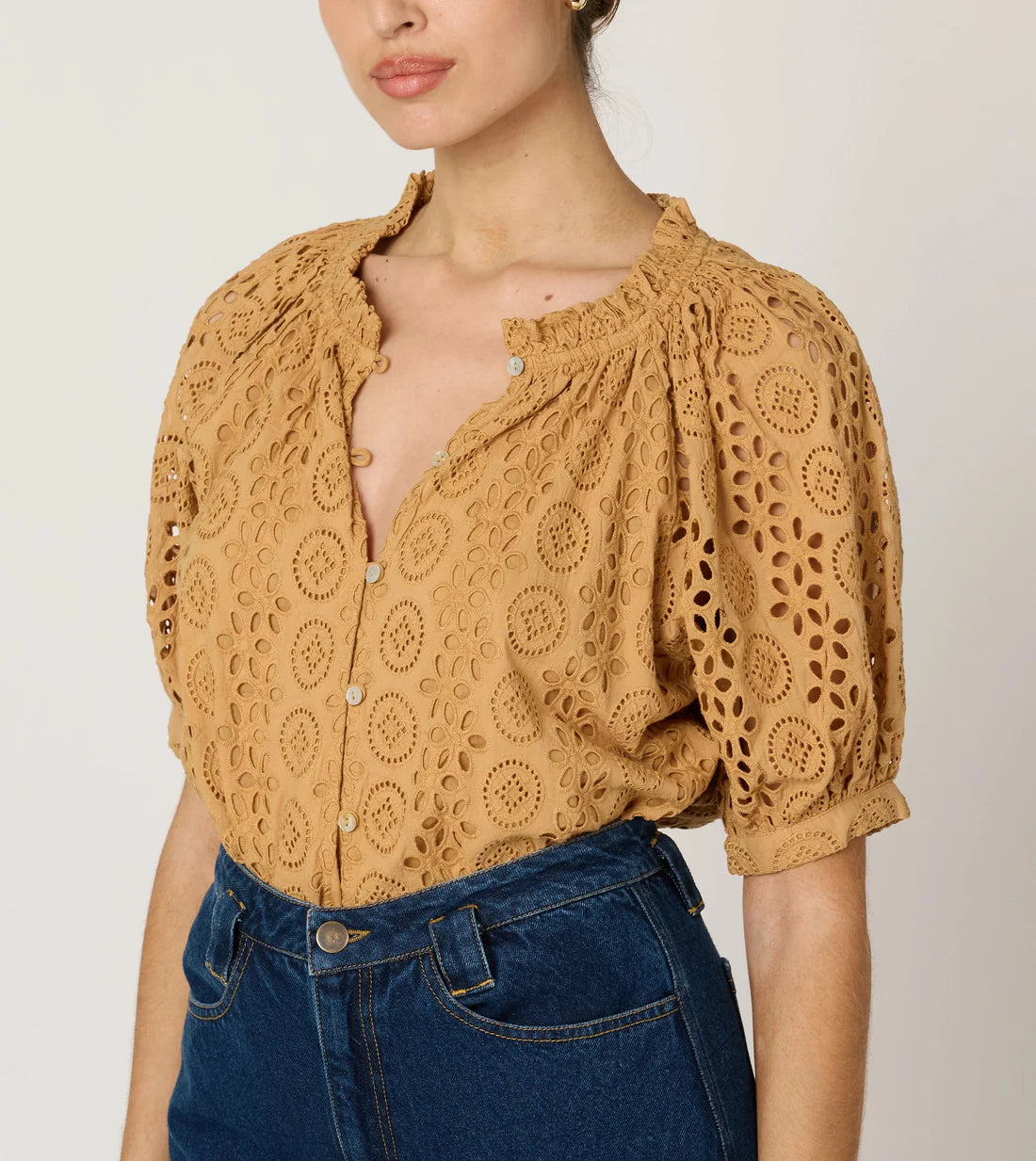 Kate Blouse Wheat - Eden Lifestyle