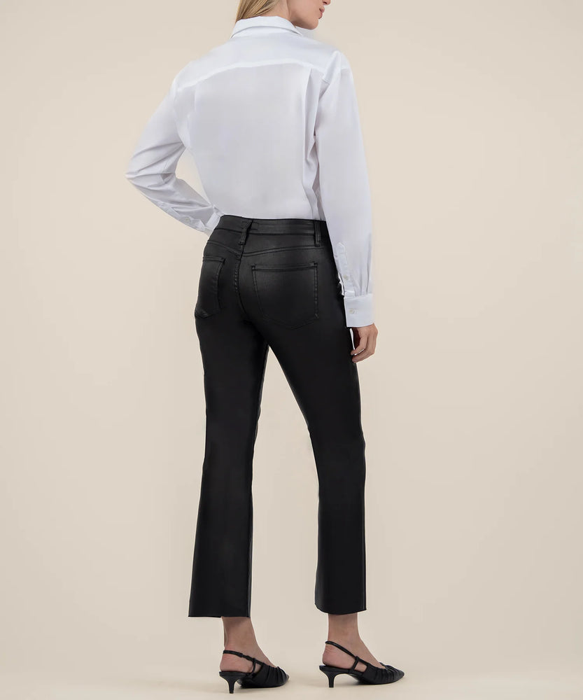 KUT from the Kloth Kelsey Coated High Rise Ankle Flare - Eden Lifestyle