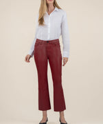 Kelsey Red Coated High Rise Ankle Flare - Eden Lifestyle