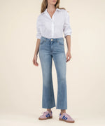 Kelsey High Rise Ankle Flare Honest W/Med Base Wash