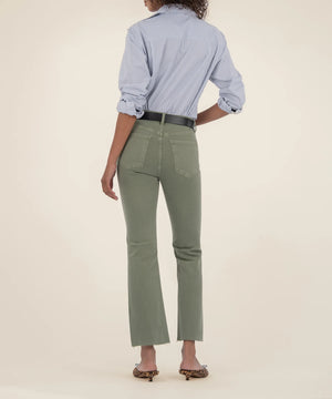 Kelsey High Rise Ankle Flare Sage Green - Eden Lifestyle