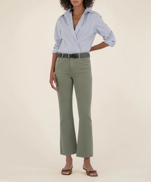 Kelsey High Rise Ankle Flare Sage Green - Eden Lifestyle