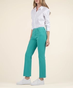 Kelsey High Rise Ankle Flare Turquoise - Eden Lifestyle