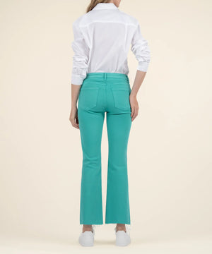 Kelsey High Rise Ankle Flare Turquoise - Eden Lifestyle