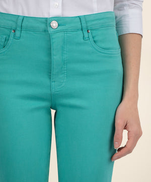 Kelsey High Rise Ankle Flare Turquoise - Eden Lifestyle