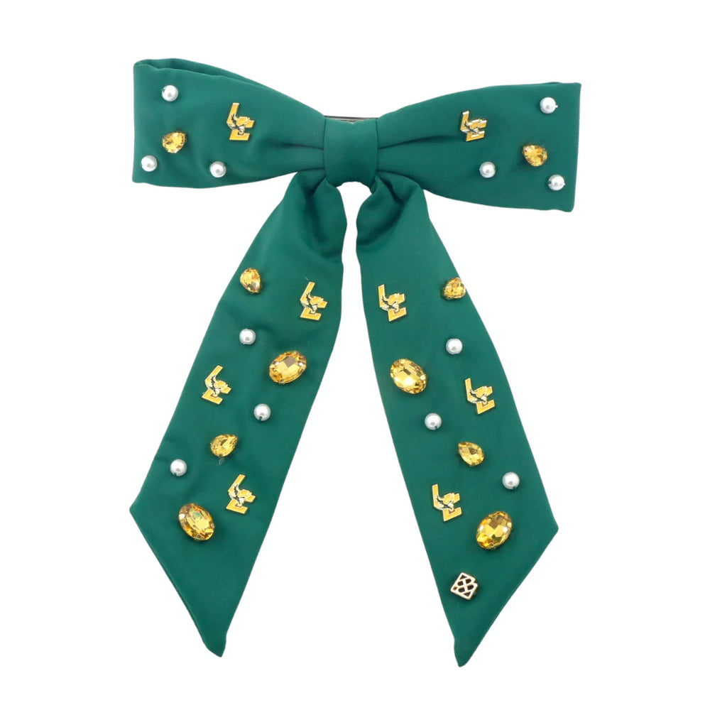 Green LCA Bow Barrette - Eden Lifestyle