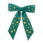 Green LCA Bow Barrette - Eden Lifestyle