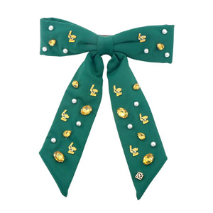 Green LCA Bow Barrette - Eden Lifestyle