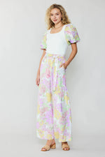 Sunshine Flowers Linen Blend Pants - Eden Lifestyle