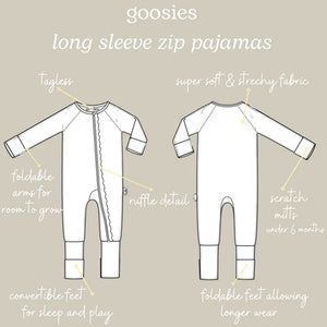 Boots (Blue) Long Sleeve Zip Pajamas - Eden Lifestyle