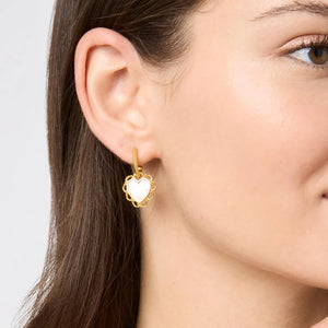 Lace Heart Hoop & Charm Earring - Eden Lifestyle