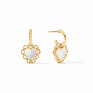 Lace Heart Hoop & Charm Earring - Eden Lifestyle