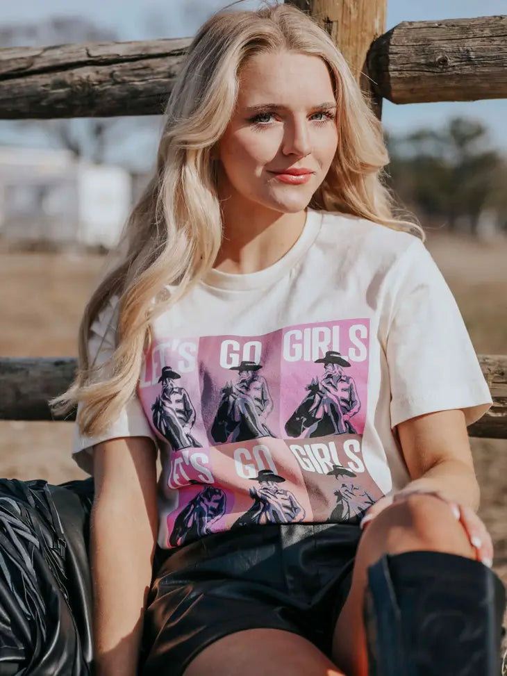 Let'S Go Girls Color Pop Graphic Tee - Eden Lifestyle