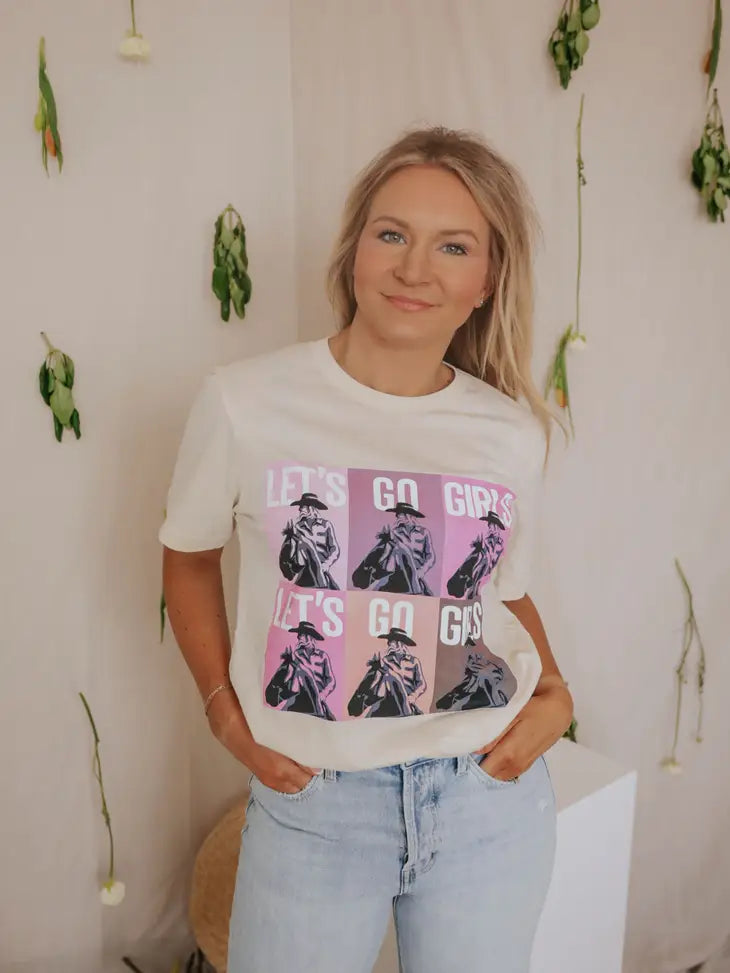 Let'S Go Girls Color Pop Graphic Tee - Eden Lifestyle