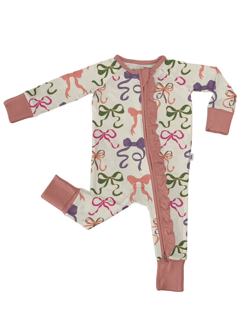 Long Sleeve Bows Pajamas - Eden Lifestyle