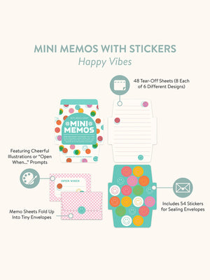 Happy Vibes Mini Memo with Stickers - Eden Lifestyle