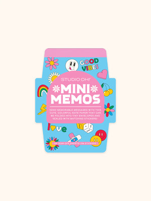 Retro Vibes Mini Memo With Stickers - Eden Lifestyle