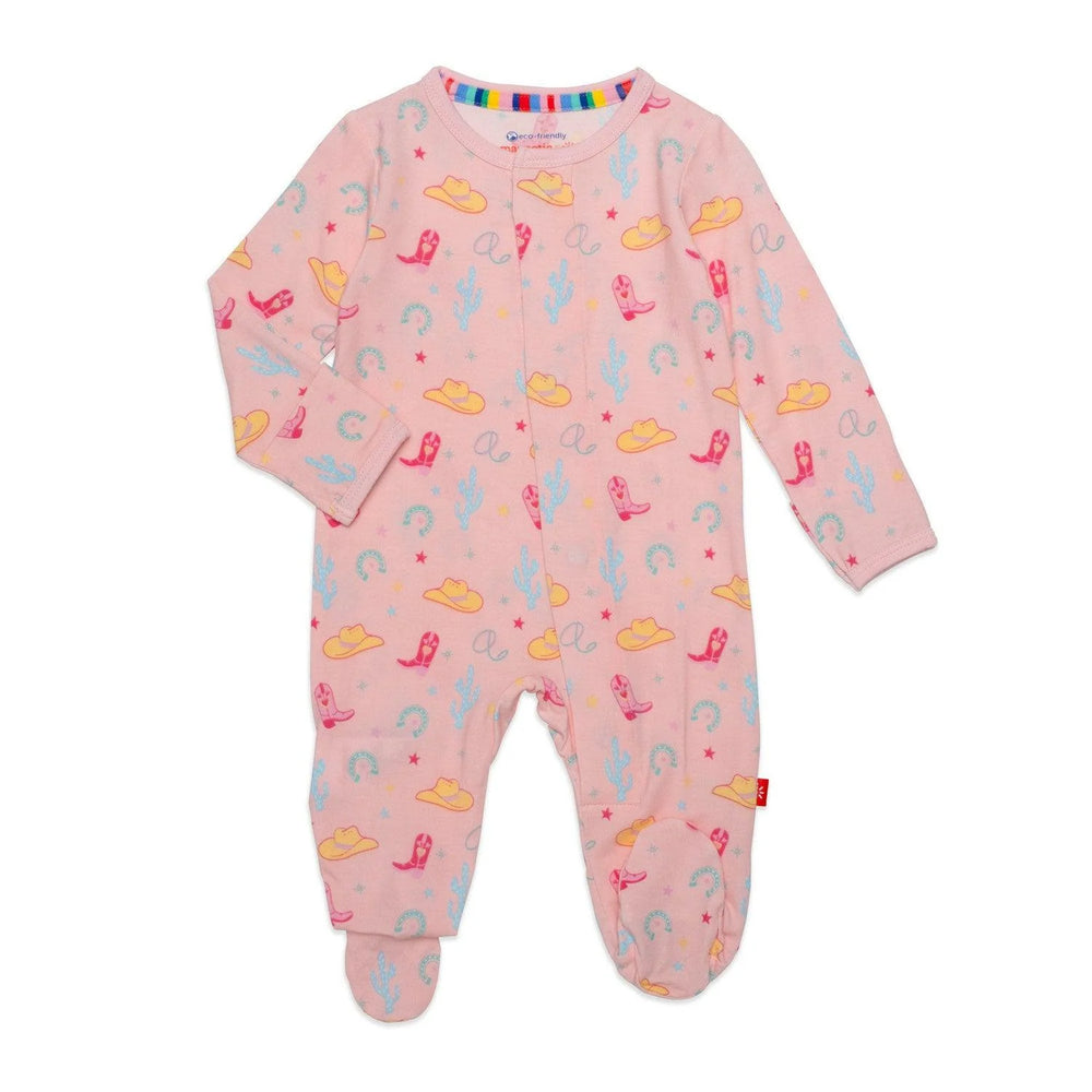 Magnetic Me by Magnificent Baby Magnetic Me by Magnificent Baby Pink Not My First Rodeo Modal Magnetic Parent Favorite Footie - Eden Lifestyle