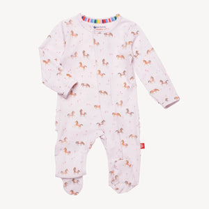 Magnetic Me by Magnificent Baby Purple Rein Modal Magnetic Parent Favorite Footie - Eden Lifestyle