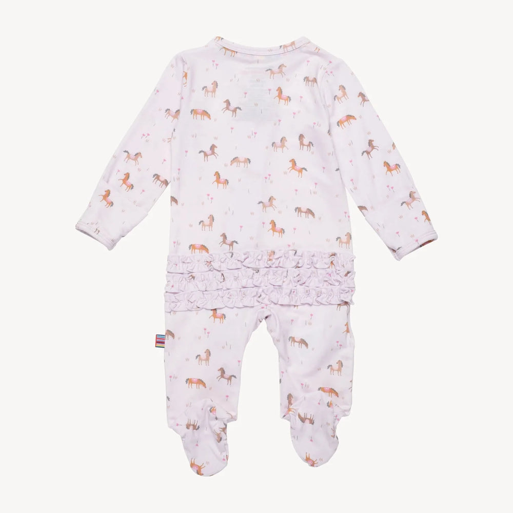 Magnetic Me by Magnificent Baby Purple Rein Modal Magnetic Parent Favorite Footie - Eden Lifestyle