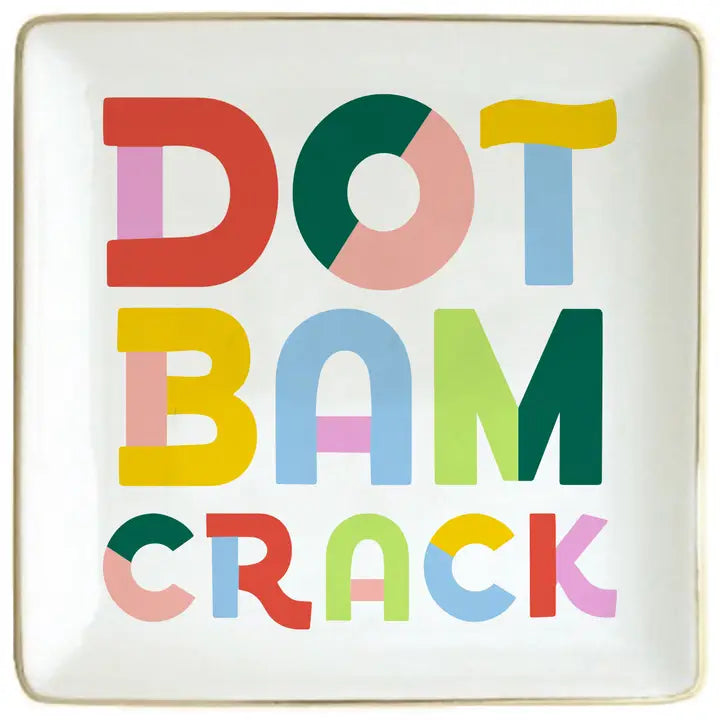 Mahjong Ceramic Trinket Tray Dot Bam Crack - Eden Lifestyle