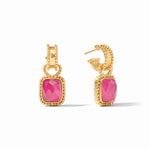 Julie Vos Marbella Hoop and Charm Earring Raspberry - Eden Lifestyle