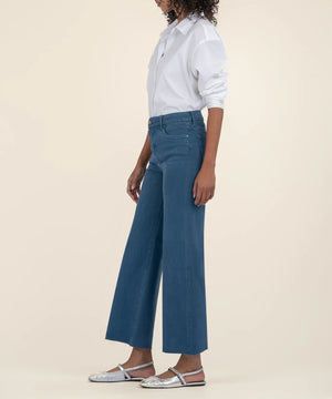 Meg High Rise Fab Ab Wide Leg Marine - Eden Lifestyle