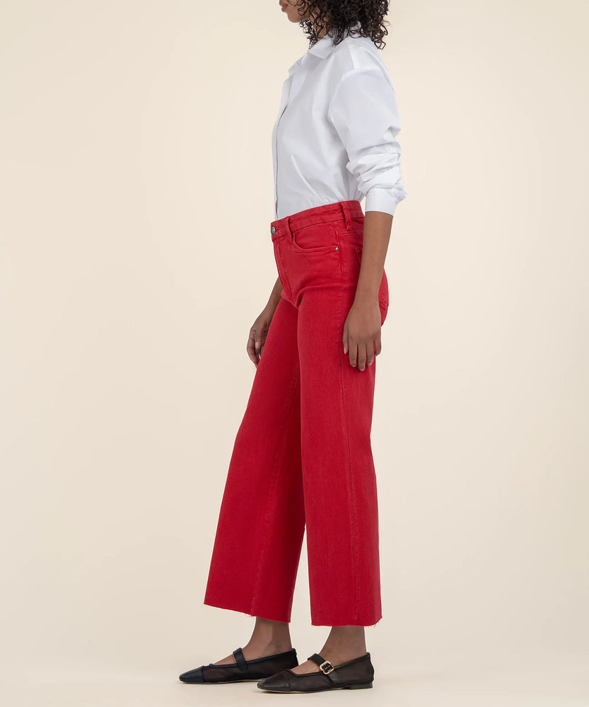 Meg High Rise Wide Leg Cherry - Eden Lifestyle