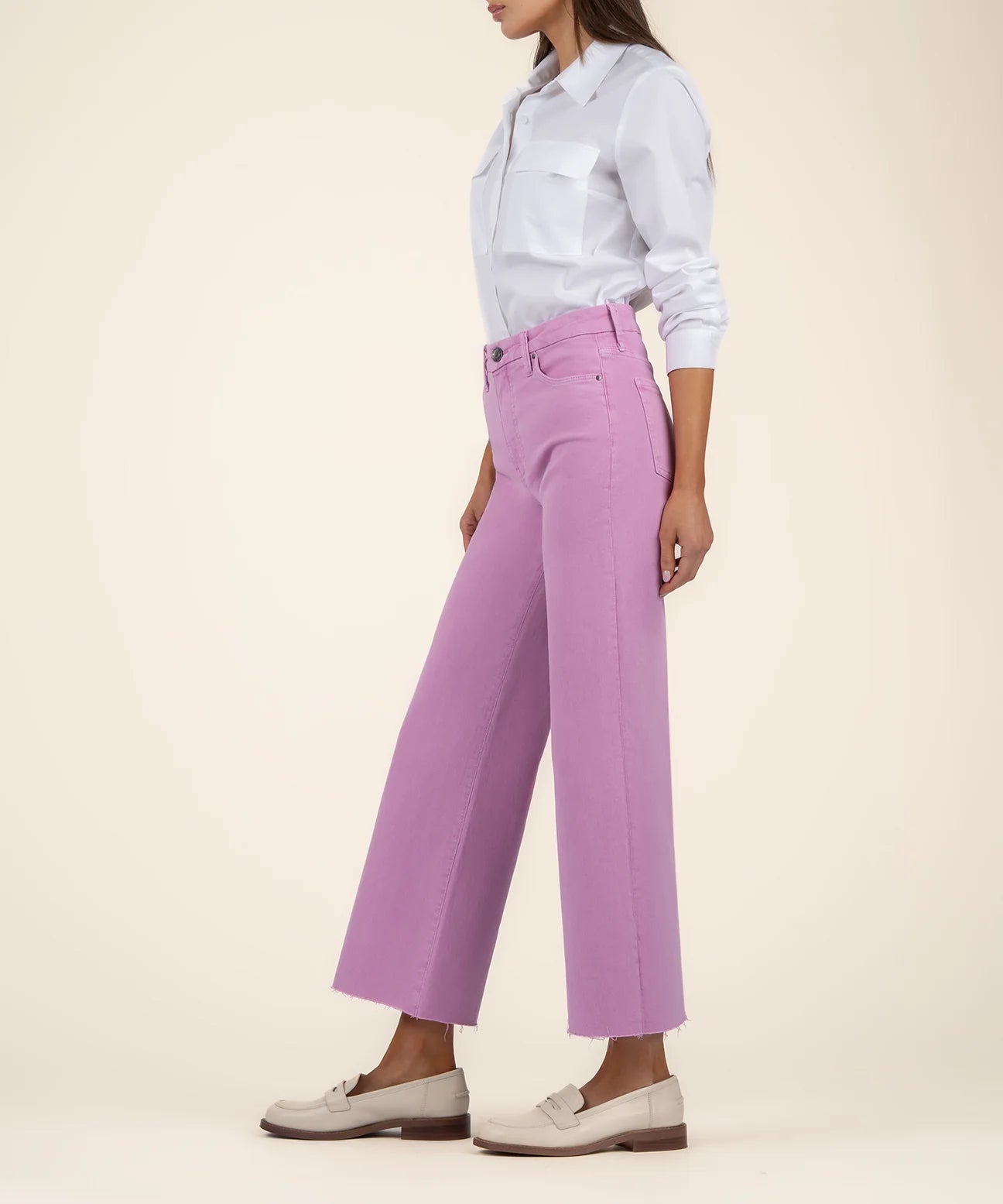 Meg High Rise Wide Leg Soft Orchid - Eden Lifestyle