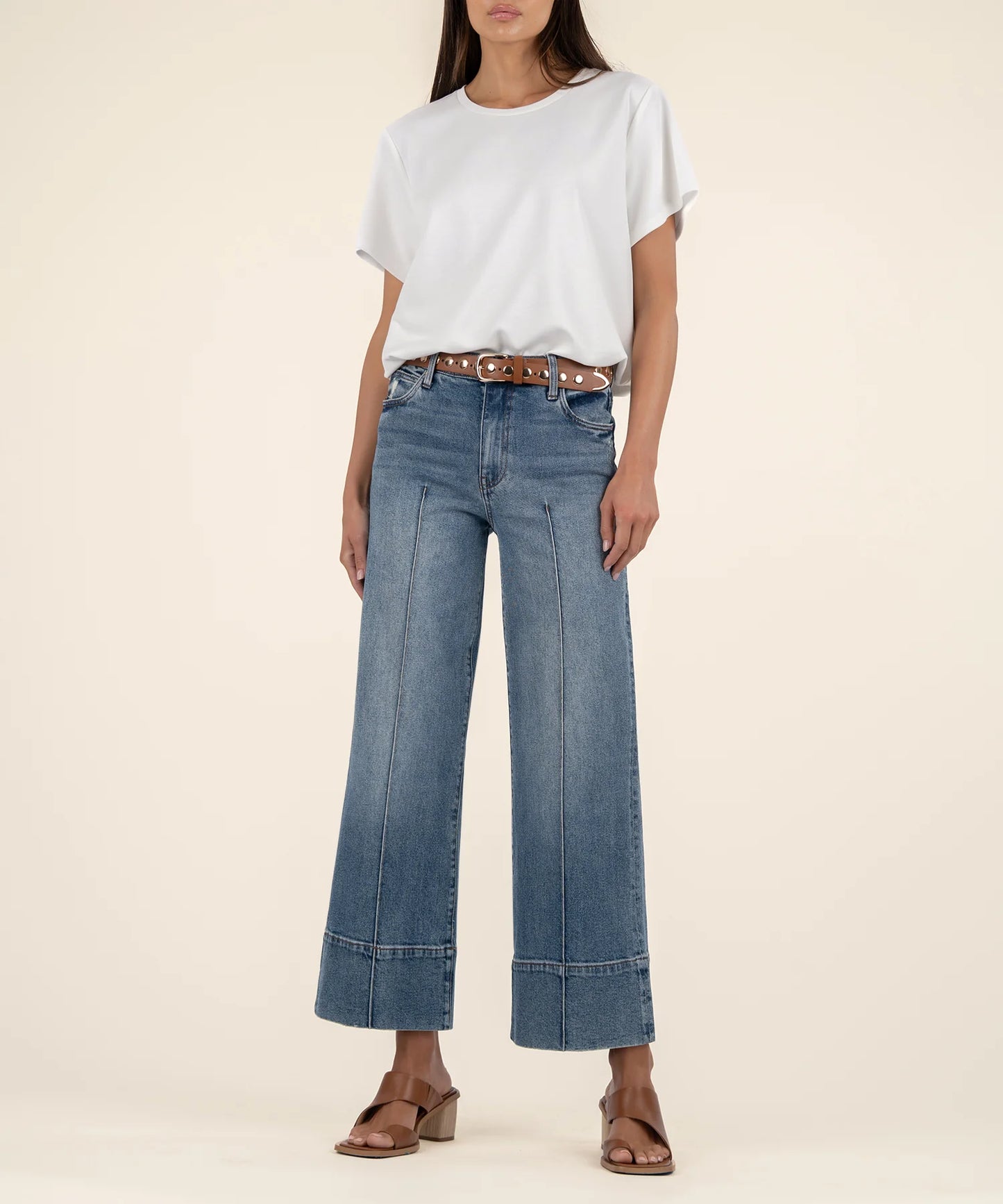 Meg High Rise Wide Leg (Faith Wash) - Eden Lifestyle