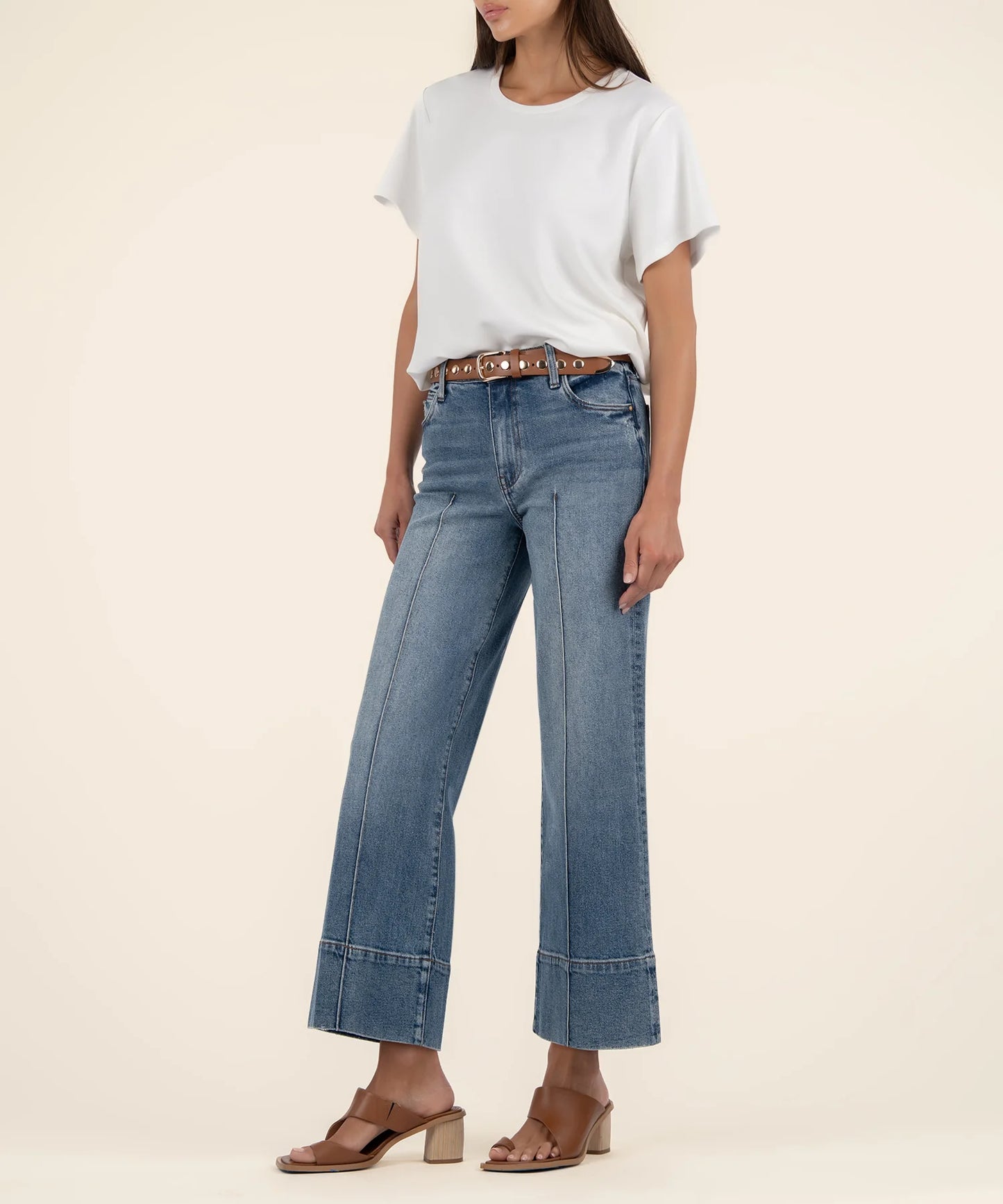 Meg High Rise Wide Leg (Faith Wash) - Eden Lifestyle