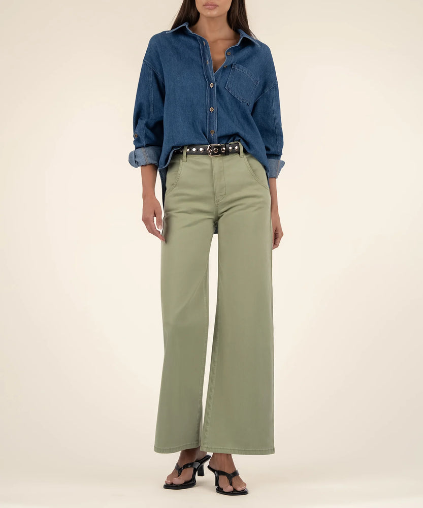 Meg Wide Leg Pant Pistachio