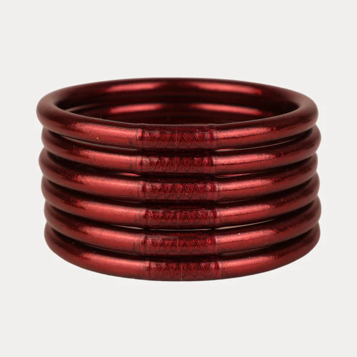 Budhagirl Merlot All Weather Bangles® (AWB®) - Set of 6 - Eden Lifestyle