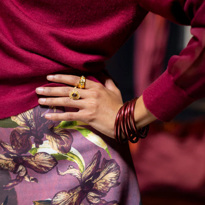Budhagirl Merlot All Weather Bangles® (AWB®) - Set of 6 - Eden Lifestyle