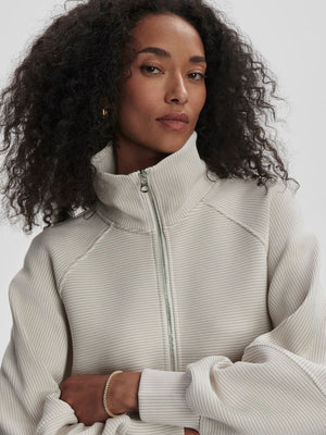 Milano 2.0 Half-Zip Sweat Silver Grey/ Snow White