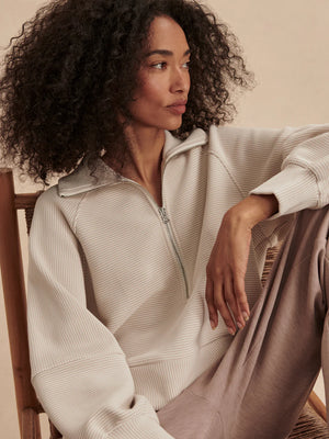 Milano 2.0 Half-Zip Sweat Silver Grey/ Snow White