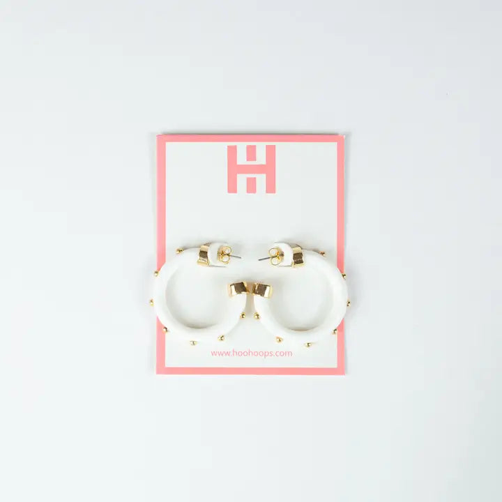 Hoo Hoops Minis - White with Gold Balls - Eden Lifestyle