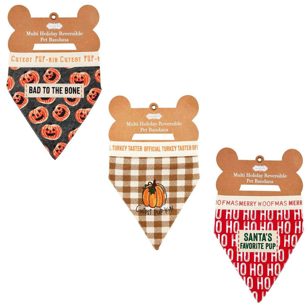 Mud Pie Reversible Holiday Bandana - Eden Lifestyle