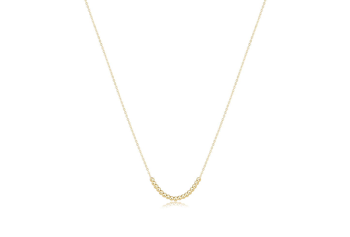 16" Necklace Gold - Classic Beaded Bliss 2.5mm Gold - Eden Lifestyle