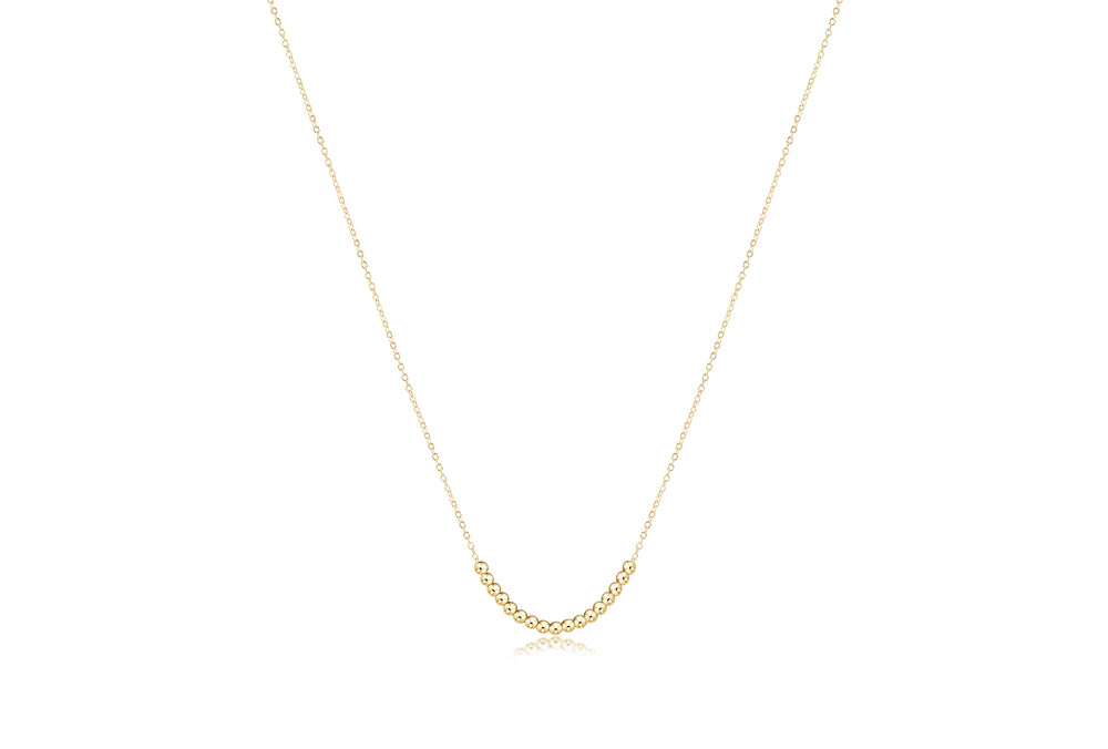 16" Necklace Gold - Classic Beaded Bliss 2.5mm Gold - Eden Lifestyle