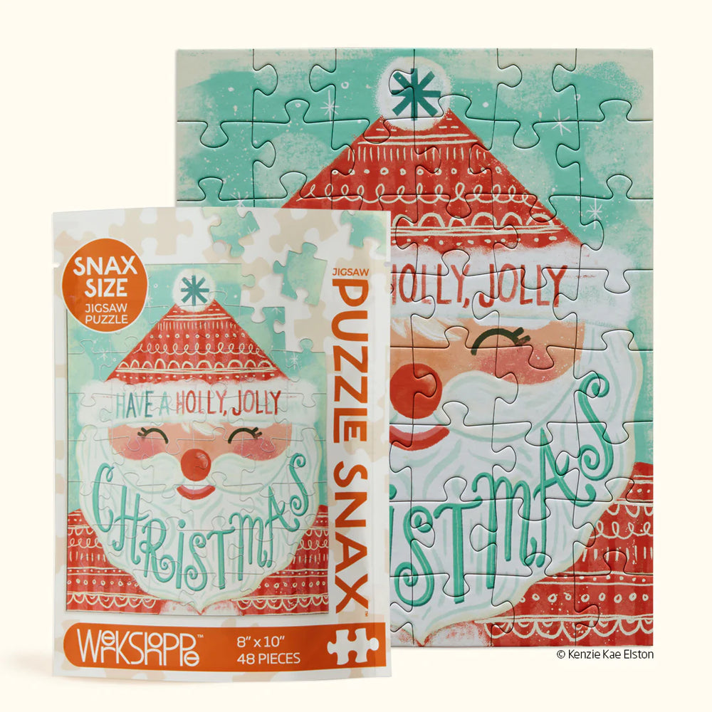 NEW Holly Jolly Santa Puzzle Snax 48 Piece Jigsaw Puzzle - Eden Lifestyle